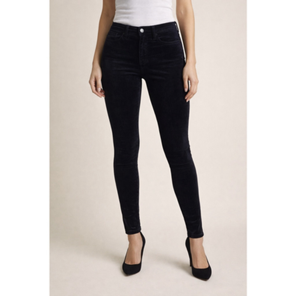 J Brand Black Velvet Skinny Leg Pants Size 31